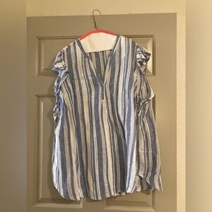 Plus size, Old Navy sleeveless striped tunic